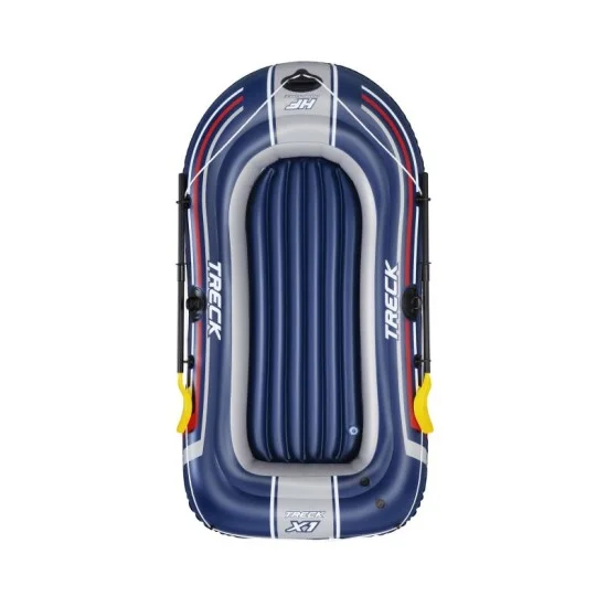Bestway 2.28m x 1.21m treck x1 set (contents:1 boat,1 pair of oars,1 foot pump,repair patch)